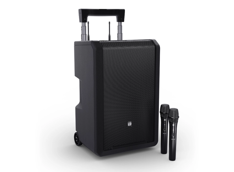 LD Systems ANNY 10 HHD 2 B8 Kompakt-PA Batteri/BT, 2 trådløse mikrofoner 