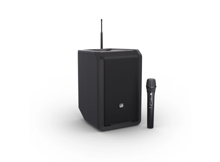 LD Systems ANNY 8 HHD B5 Kompakt-PA Stage Black, med håndholdt mikrofon 