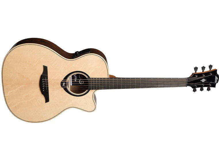 Lag Guitars HV30ACE HyVibe 30 Auditorium Cutaway Gloss 