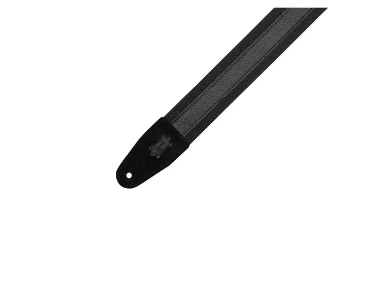Levy's MC2CG-BLK-BLK 2'' Cotton Combo Adjustable to 60'' BLK Leather Strip on 