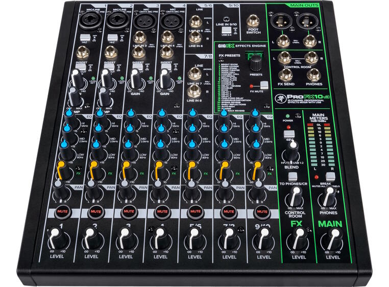 Mackie Profx10v3+ 10 ch analog mixer enhanced FX, USB recording and bluetooth