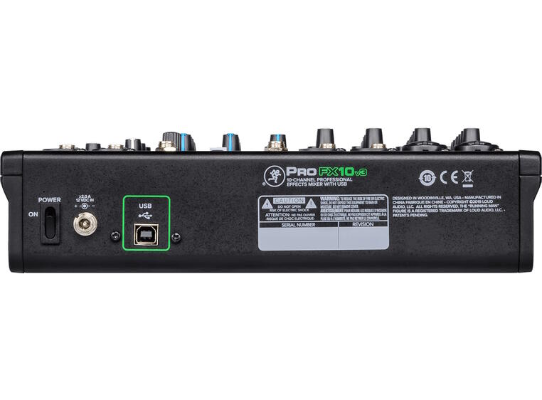Mackie Profx10v3+ 10 ch analog mixer enhanced FX, USB recording and bluetooth