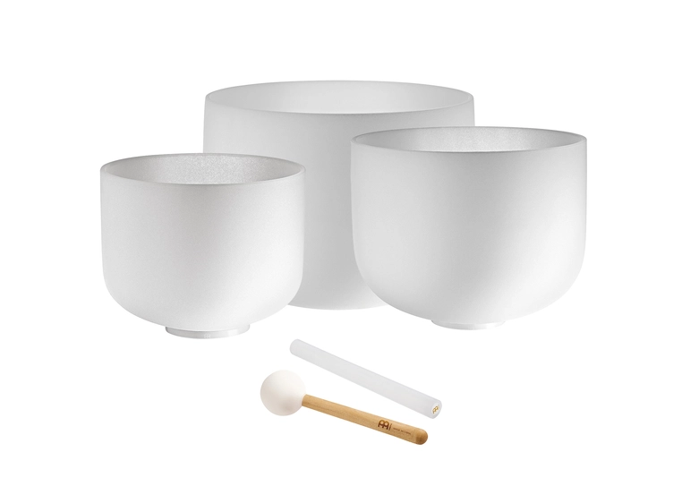 Meinl Sonic Energy CSBSETGEC Crystal Singing Bowl Set, 10G/12E/14C 