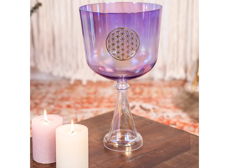 Meinl Sonic Energy CSC8FPFOL Crystal Singing Chalices, Heart Chakra, F3 