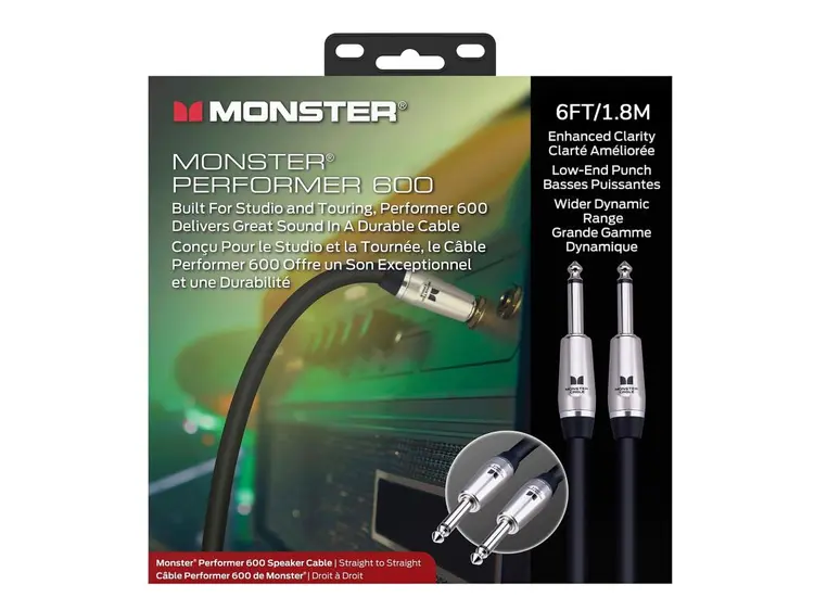 Monster Performer 600, Speaker 6 ft. straight 1/4" plugs (600582) 