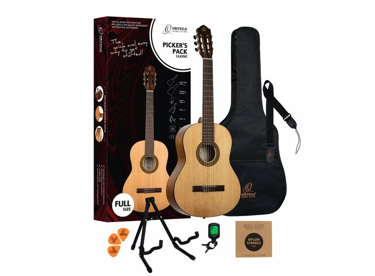 Ortega RPPC44 Klassisk gitar 4/4 Pickers Pack 