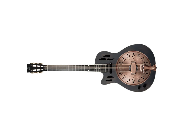 Ortega RRG40CE-DBK-L Resonator Guitar Distressed satin black, Left-handed 