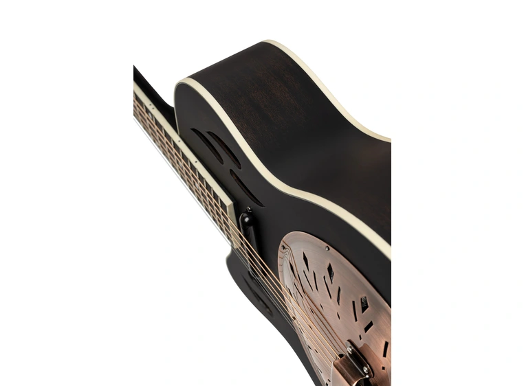 Ortega RRG40CE-DBK-L Resonator Guitar Distressed satin black, Left-handed 