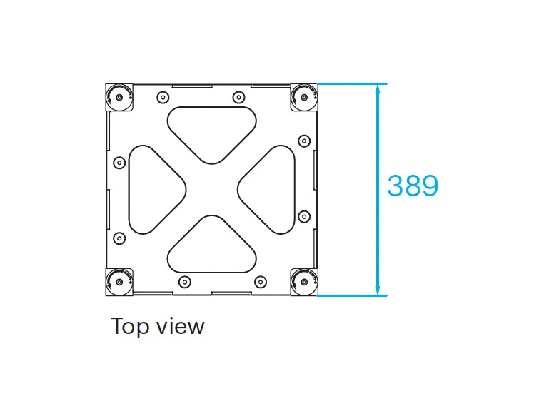 PROLYTE BOX-40V Boxcorner HD Platehjørne, Alu, U/Koblinger 