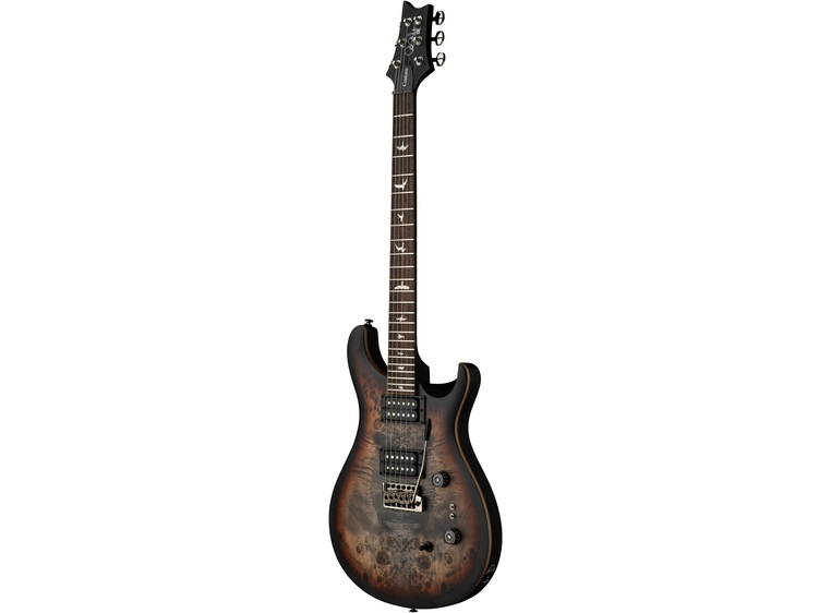 PRS SE Exotic CU24-08 Poplar Burl Charcoal Cherry Midnight B. 