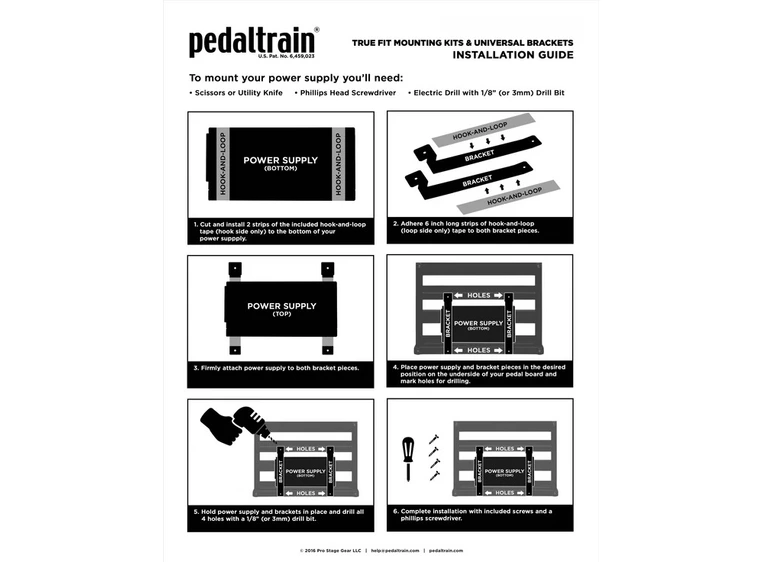 Pedaltrain True Fit Mounting Kit Small for NOVO and TERRA Series 