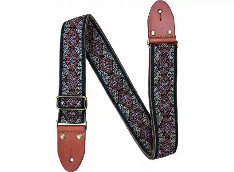 Profile GT47 Woven Guitar Strap Leather ends 