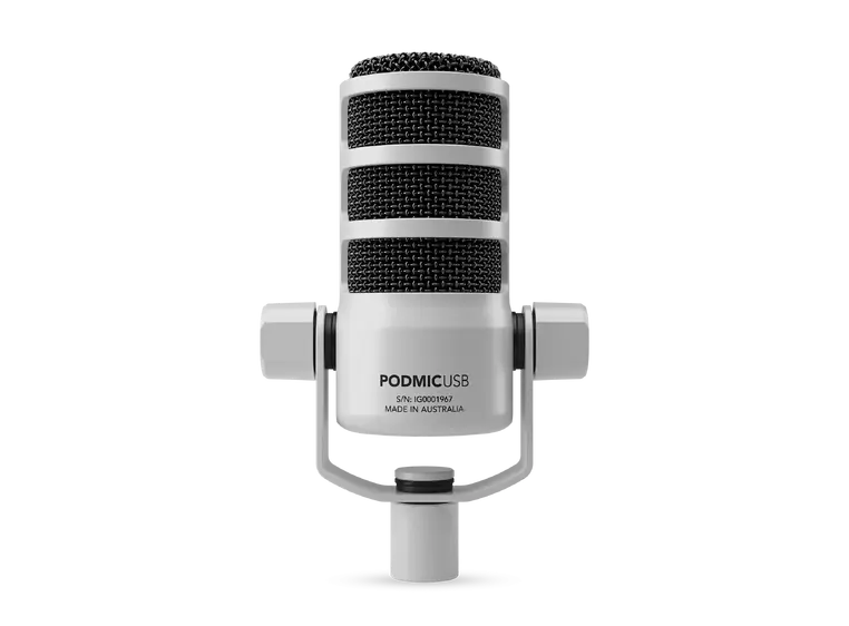 Røde PodMicUSB White USB-C & XLR mik med DSP 