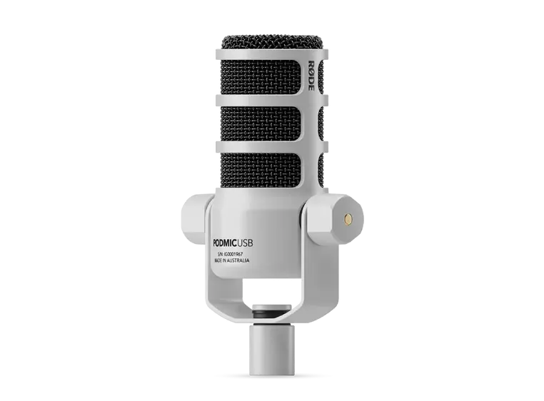 Røde PodMicUSB White USB-C & XLR mik med DSP 