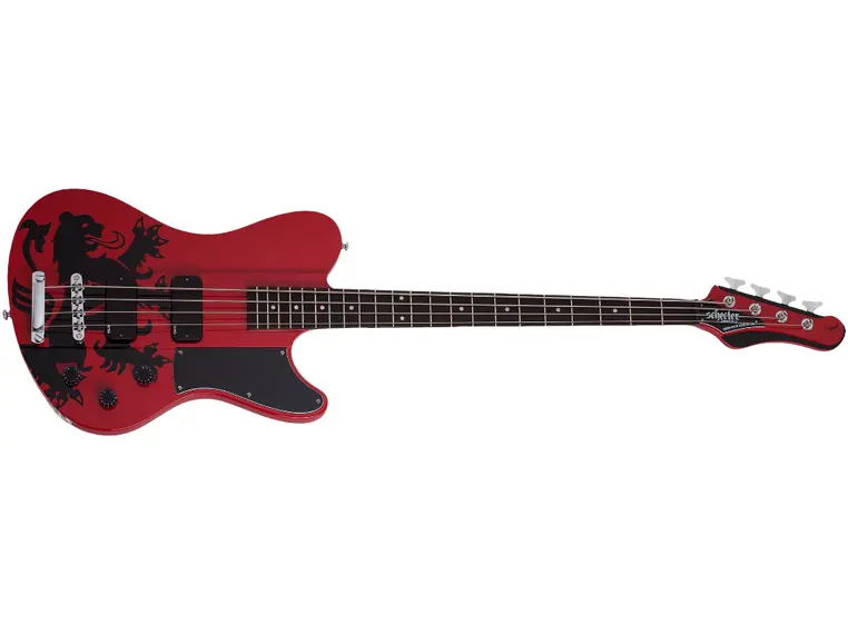 Schecter Simon Gallup Ultra Bass RED/BLK 