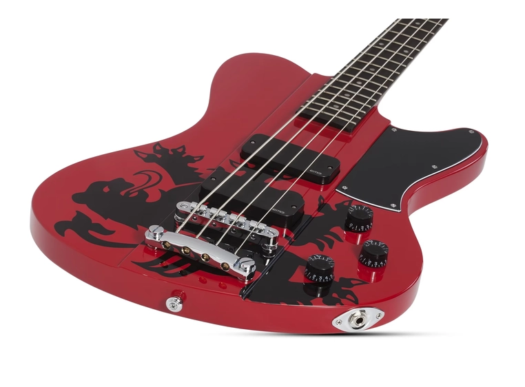 Schecter Simon Gallup Ultra Bass RED/BLK 