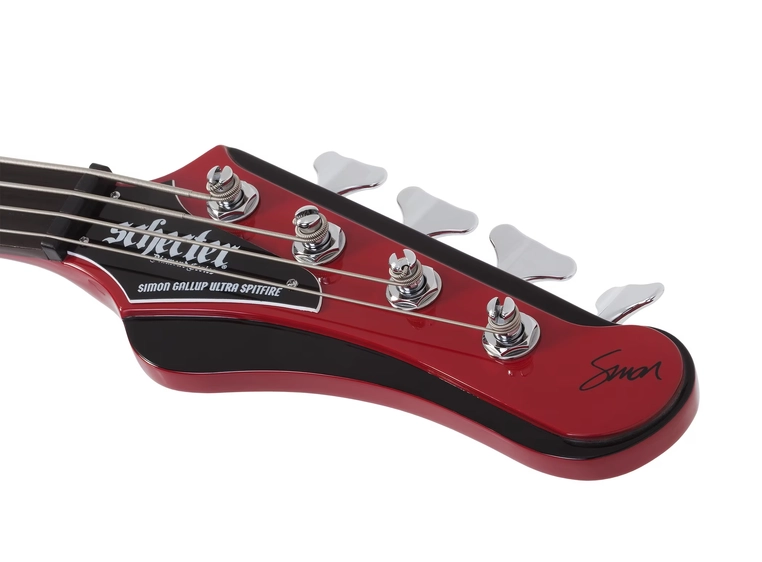 Schecter Simon Gallup Ultra Bass RED/BLK 