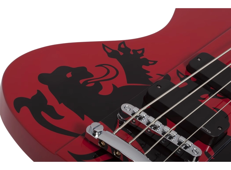 Schecter Simon Gallup Ultra Bass RED/BLK 