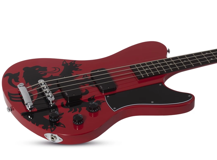Schecter Simon Gallup Ultra Bass RED/BLK 