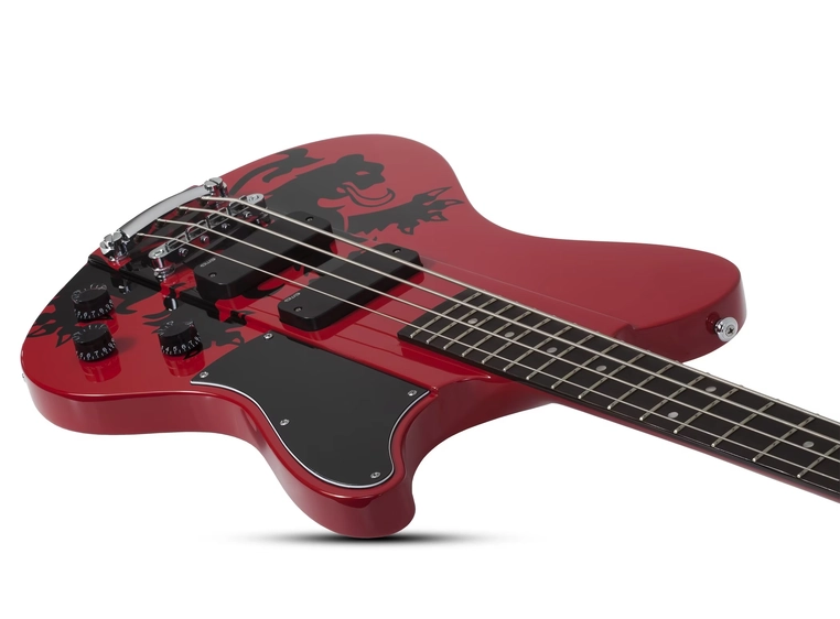Schecter Simon Gallup Ultra Bass RED/BLK 
