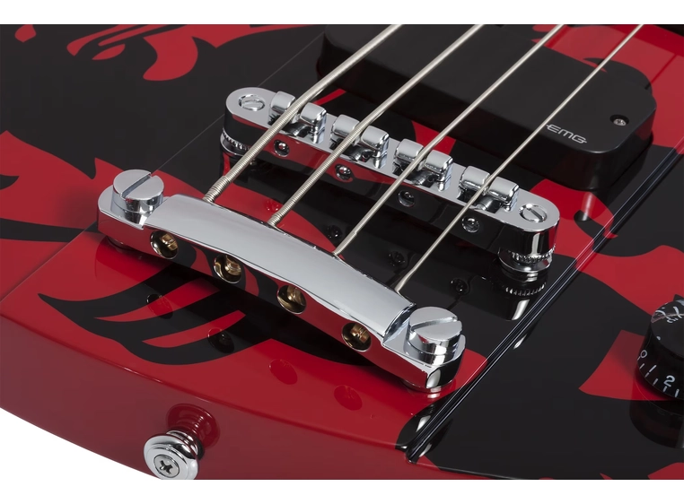 Schecter Simon Gallup Ultra Bass RED/BLK 