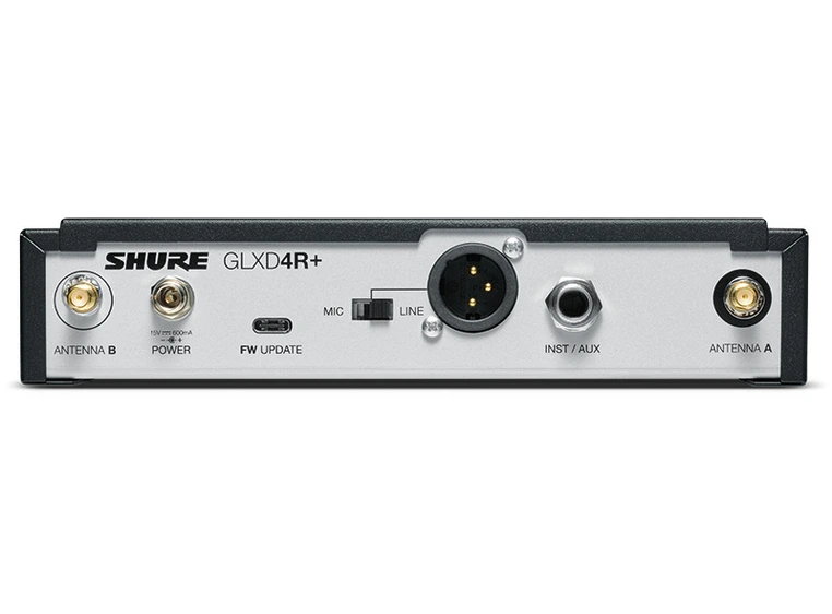 Shure GLXD4R+ Trådløs mottaker 2.4 / 5.8 GHz Rackmonterbar 
