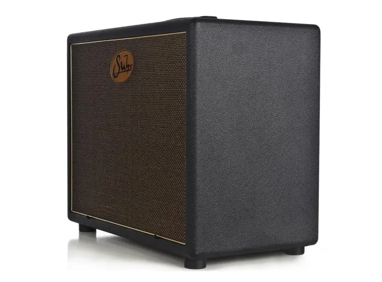 Suhr 1x12 Tomt Høyttalerkabinett Black tolex, Gold Grill. Uten høyttaler. 