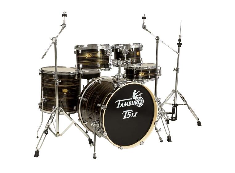 Tamburo TB T5LXR22WGBK Trommesett WRAP/PVC black wood, 22" bass drum