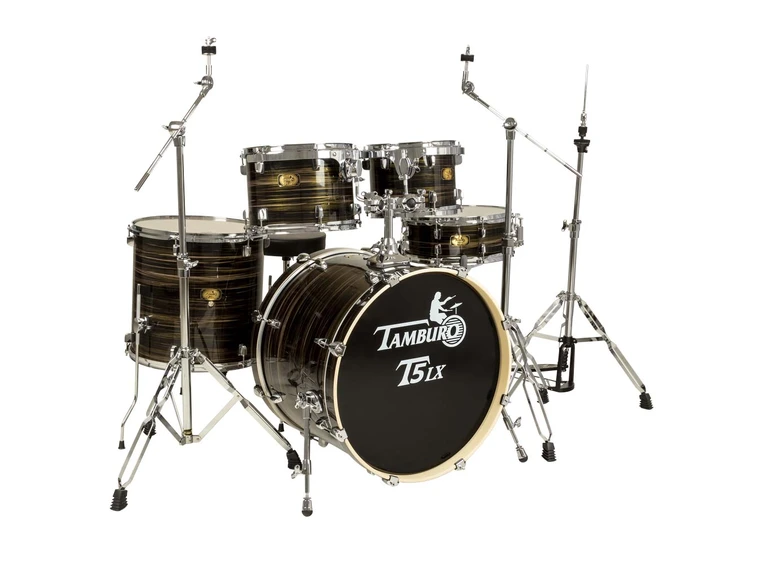 Tamburo TB T5LXR22WGBK Trommesett WRAP/PVC black wood, 22" bass drum 