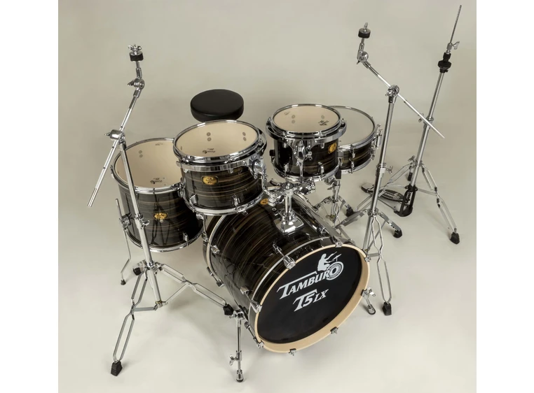 Tamburo TB T5LXR22WGBK Trommesett WRAP/PVC black wood, 22" bass drum 