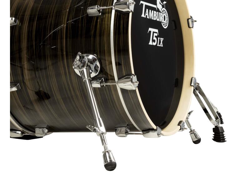 Tamburo TB T5LXR22WGBK Trommesett WRAP/PVC black wood, 22" bass drum