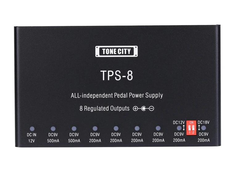 Tone City TPS-08 - Multi Power Supply with 8 Outputs 