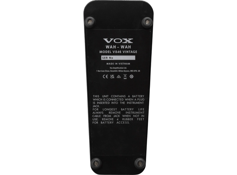 Vox V846 Vintage Wah Pedal 