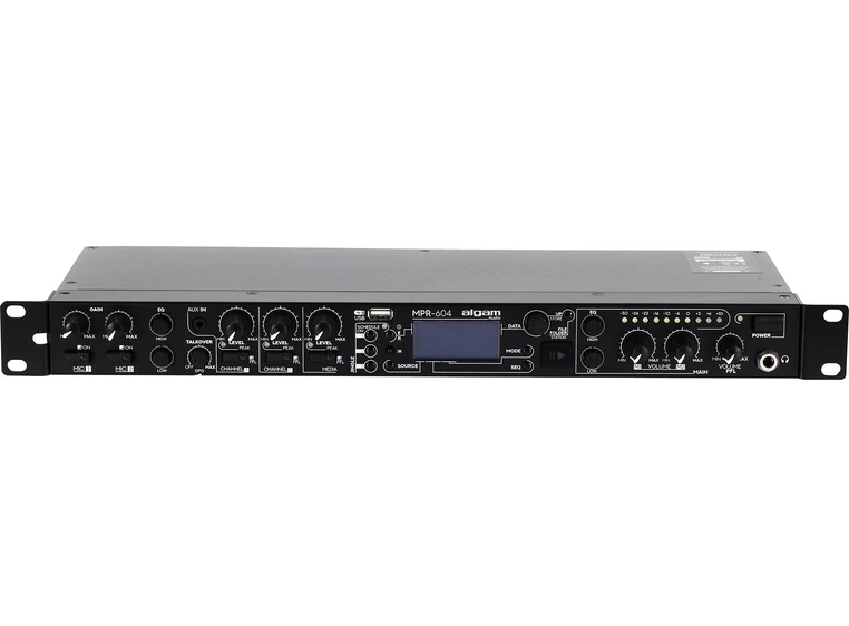 Algam Audio MPR-604 6 innganger, USB, FM, rackonterbar 