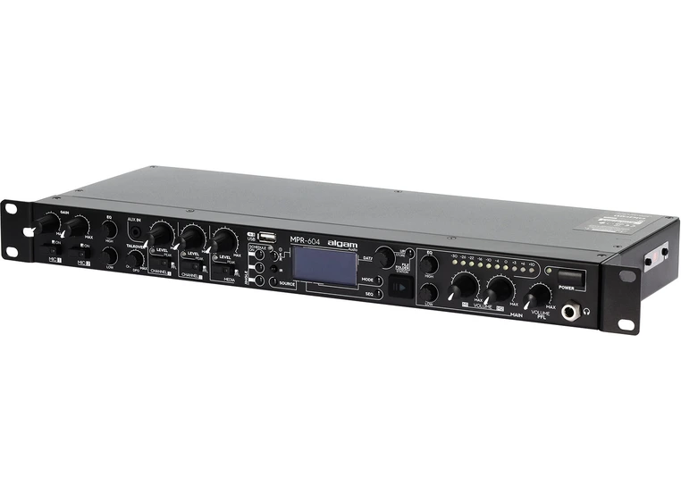Algam Audio MPR-604 6 innganger, USB, FM, rackonterbar 