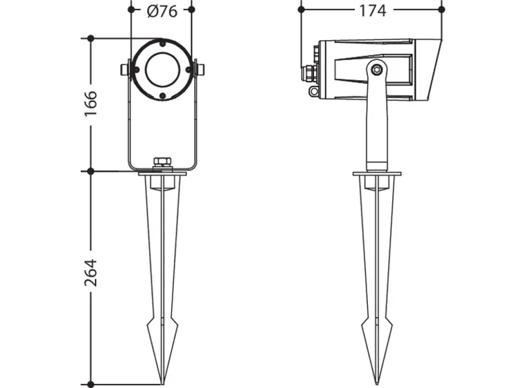Archwork ARCPOINT1FC LED Projector 1x10W RGBW/FC, IP65 