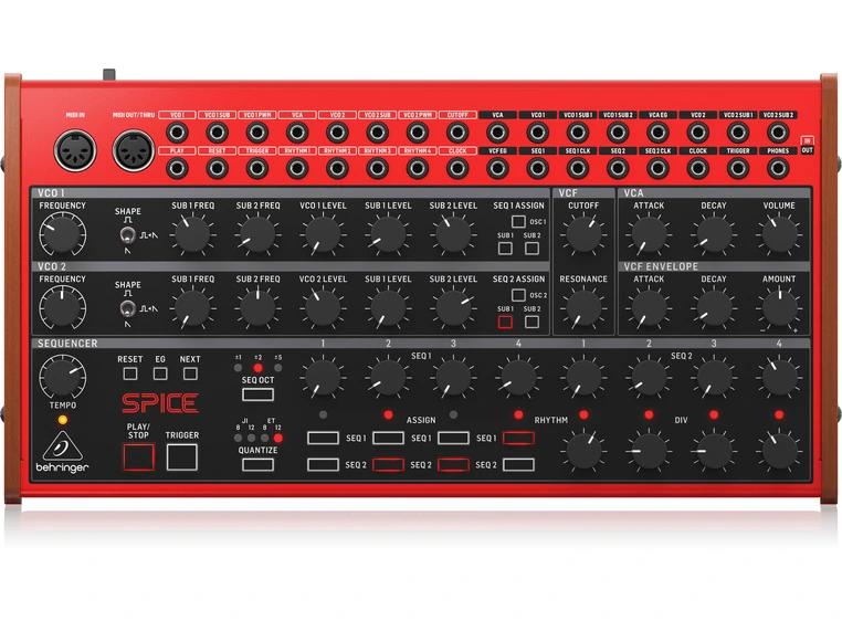 Behringer Spice Polyrhythmic Synthesizer Analog Semi modular with 2 oscillators 