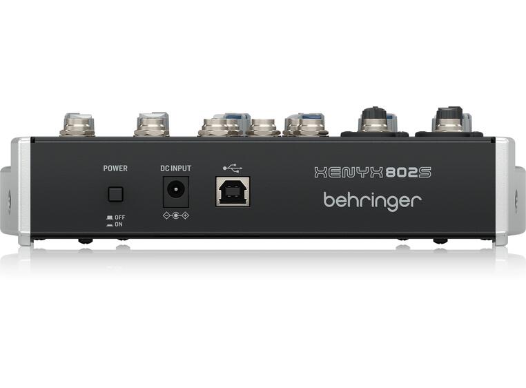Behringer XENYX 802S 8 input mixer w/USB Streaming interface