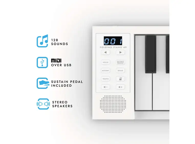 Blackstar Carry on Folding Piano FP49T White 