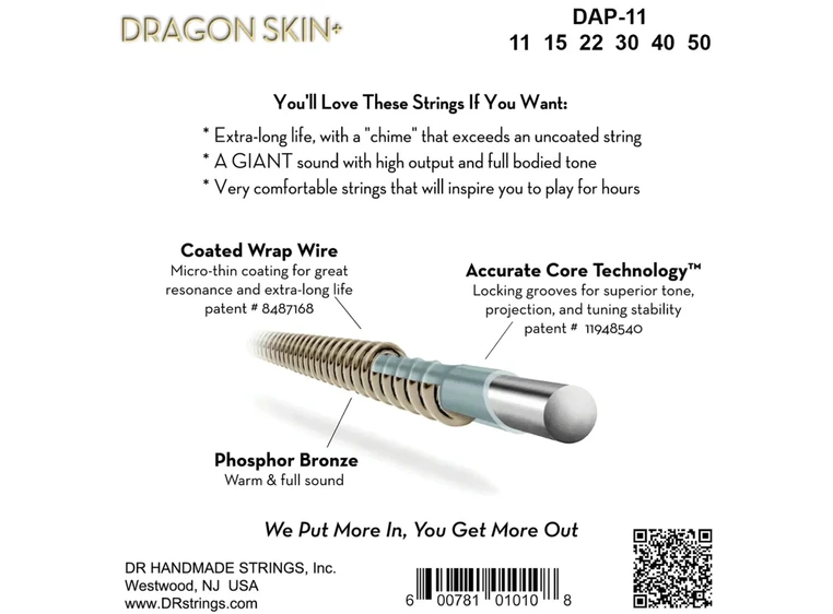 DR Strings DAP-11 Dragon skin+ (011-050) 