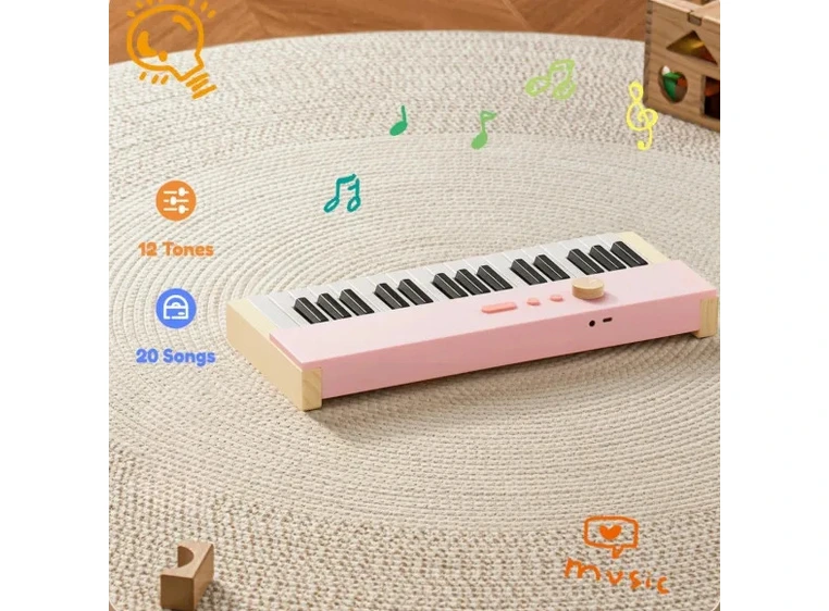 Donner KIDO V-10 el-piano for barn light pink 