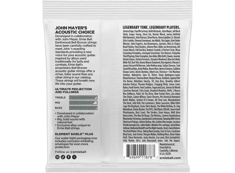 Ernie Ball EB-2344 Earthwood Bell Bronze (013-056) Medium 