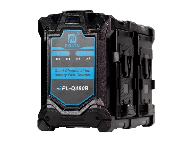 FXLION PL-Q480B quad V-Lock hurtiglader* 4 x 16.8V, 4A*Kunderetur 