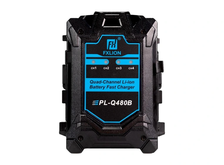 FXLION PL-Q480B quad V-Lock hurtiglader* 4 x 16.8V, 4A*Kunderetur 