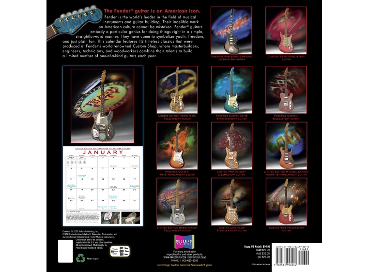Fender 2026 Fender Custom Shop Calendar 