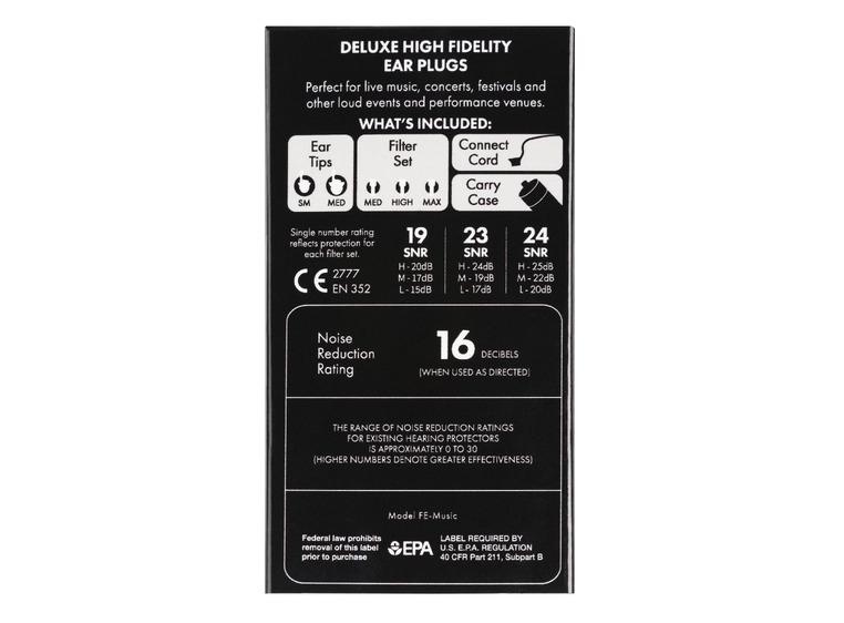 Fender Deluxe Hi-Fi Ear Plugs 