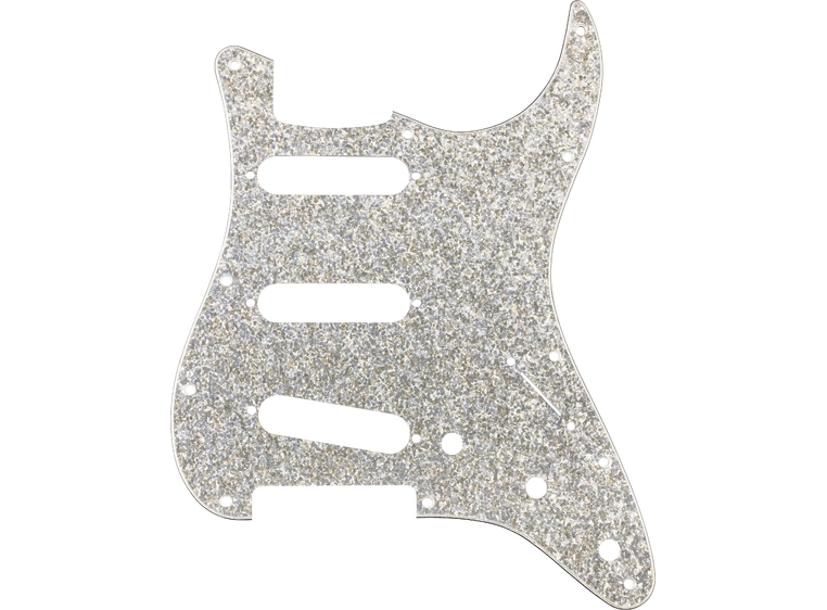 Fender Hybrid Glass/Glitter Stratocaster S/S/S Pickguard, Silver Sparkle 