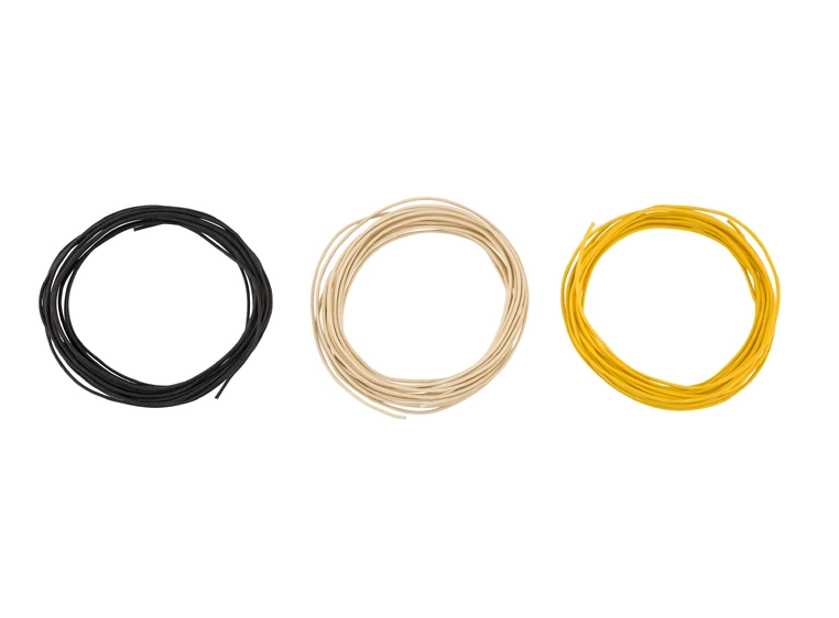 Fender Pure Vintage Cloth Wire 22 AWG, 15' Black, White, Yellow 