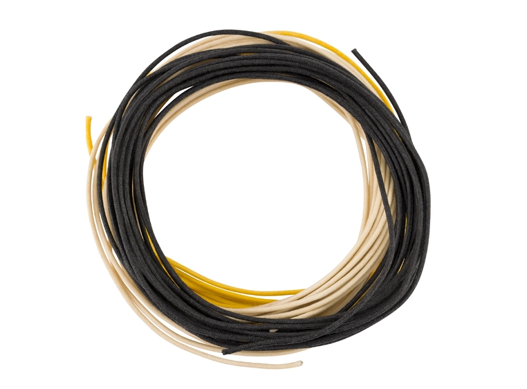 Fender Pure Vintage Cloth Wire 22 AWG, 15' Black, White, Yellow 