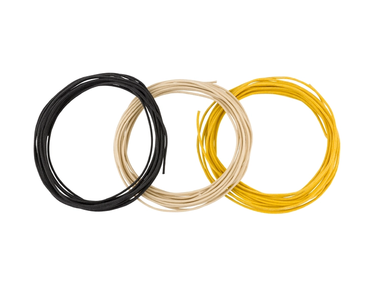 Fender Pure Vintage Cloth Wire 22 AWG, 15' Black, White, Yellow 